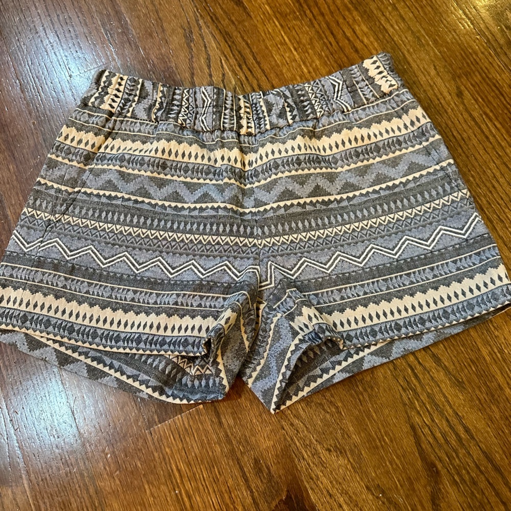 J. Crew size 0 shorts Aztec print